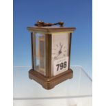 A FRENCH MINIATURE CARRIAGE TIMEPIECE. H 8.5cms
