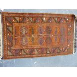 A TRIBAL BELOUCH MAT 124 x 72cms.