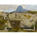 JOHN GUTHRIE SPENCE SMITH. (1880-1951) ARR. BLAVEN, SKYE, SIGNED OIL ON BOARD. 29 x 39cms TOGETHER