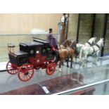 A SCALE MODEL LONDON TO YORK ROYAL MAIL COACH DRAWN BY A PAIR OF DAPPLED AND A PAIR OF BAY HORSES. W