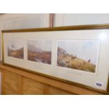 AFTER V.BALFOUR-BROWNE, (1880-1963) SIX COLOUR PRINTS OF DEER IN THE HIGHLANDS, FRAMED IN TWO GROUPS