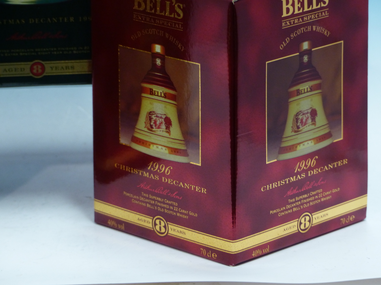 WHISKY. BELLS CHRISTMAS DECANTER 1996 EDITION, 2 x BOTTLES, BOXED TOGETHER WITH 1995, 1 x BOTTLE, - Image 4 of 4