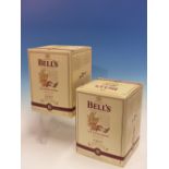 WHISKY. BELLS CHRISTMAS 1997 EDITION 2 x BOTTLES, BOXED. (2)