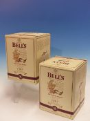WHISKY. BELLS CHRISTMAS 1997 EDITION 2 x BOTTLES, BOXED. (2)