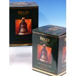 WHISKY. BELLS CHRISTMAS 1993 EDITION 2 x BOTTLES, BOXED. (2)