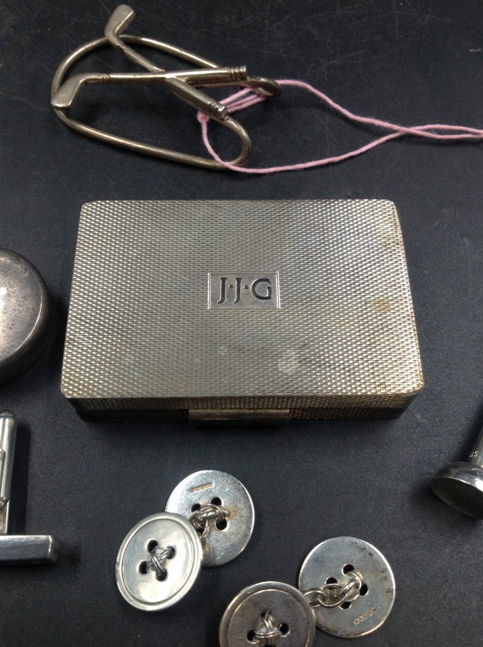 A THEO FENNELL SILVER HALLMARKED PILL BOX, A SILVER HALLMARKED TRINKET BOX WITH GILDED INNER, J.J. - Image 3 of 9