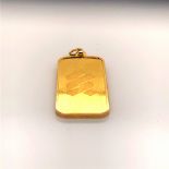 A 14ct GOLD INGOT, WEIGHT 10grms .