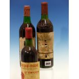 WINE. CHATEAU LASCOMBES BORDEAUX-MARGAUX 1976 1 x BOTTLE, CHATEAU FIGEAC SAINT EMILION BORDEAUX 1971