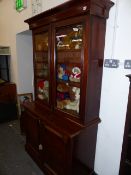 A VICTORIAN MAHOGANY BOOKCASE.