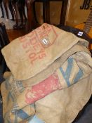 A QTY OF HESSIAN SACKS.