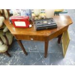 A 19th.C.MAHOGANY HALL TABLE.