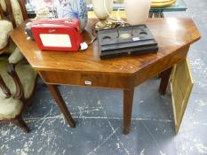 A 19th.C.MAHOGANY HALL TABLE.