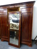 A GOOD QUALITY VICTORIAN COMPACTUM WARDROBE.