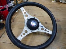 VINTAGE SPORTS STEERING WHEEL.