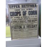 A VINTAGE PAXTON & HOLIDAY AUCTION POSTER.