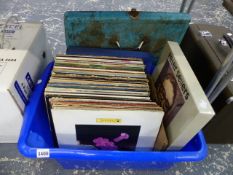 A LARGE QTY OF RECORD ALBUMS.