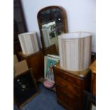 A VICTORIAN WALNUT DRESSING TABLE.