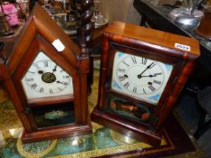 TWO MANTLE CLOCKS.