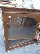 A VICTORIAN DISPLAY CABINET.