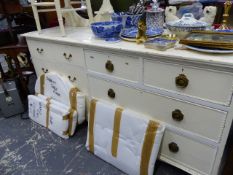 TWO PAINTED DRESSING TABLES.
