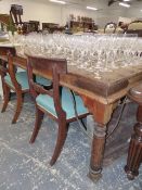 A EASTERN HARDWOOD DINING TABLE.