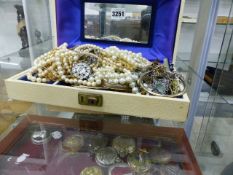 A VANITY CASE OF DRESS JEWELLERY