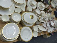 A DOULTON ROYAL GOLD DINNER SERVICE AND OTHER TEA AND DINNERWARES,ETC.