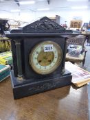 A VICTORIAN MANTLE CLOCK.