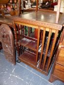 AN EDWARDIAN REVOLVING BOOKCASE.