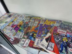 A QTY OF MARVEL COMICS.