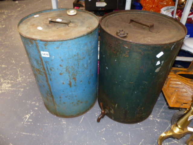 TWO VINTAGE FUEL CANS.