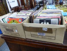 A QTY OF VINTAGE RECORD SINGLES.