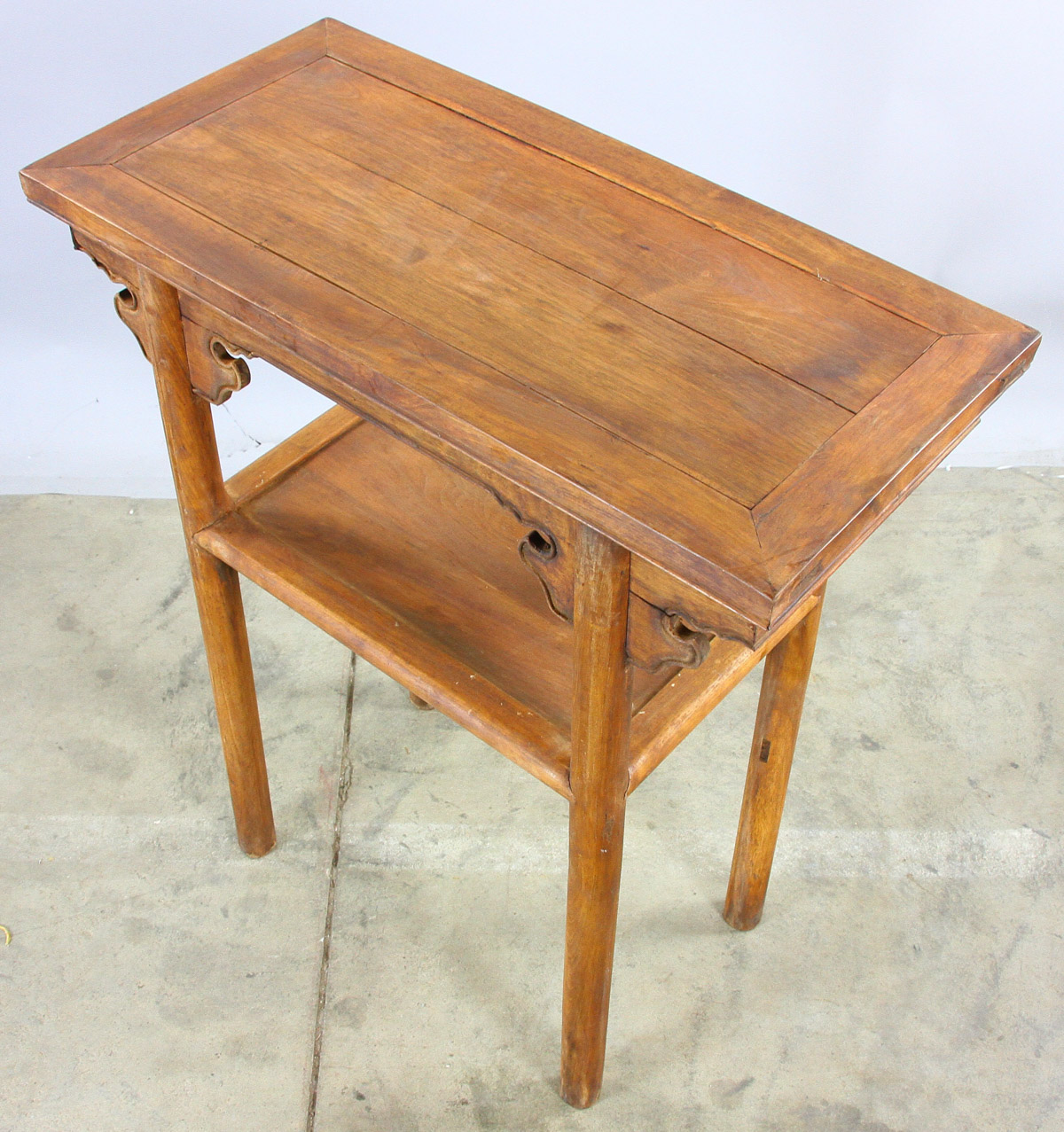 Small Chinese hardwood table, 31" x 13" x 16". - Image 6 of 6