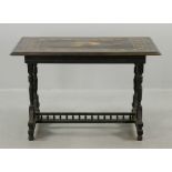 Herter Brothers, New York, Aesthetic Movement inlaid library table, 27 1/2"h. x 42 1/2"l. x 26 1/2"