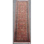 Semi-antique Persian runner, 12' 1" x 2' 3". Provenance: Boston, Massachusetts estate.