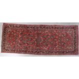 Semi-antique Persian Sarouk rug, 4' 8" x 11' 9". Provenance: Massachusetts collection.