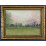 Florence Burroughs Dunn (1895-1975), spring landscape, oil on canvas, signed and dated April 1926