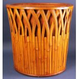 Bamboo waste basket, 16" x 16".