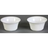 Pair of Chinese white glazed cups, 3 1/4" diameter.