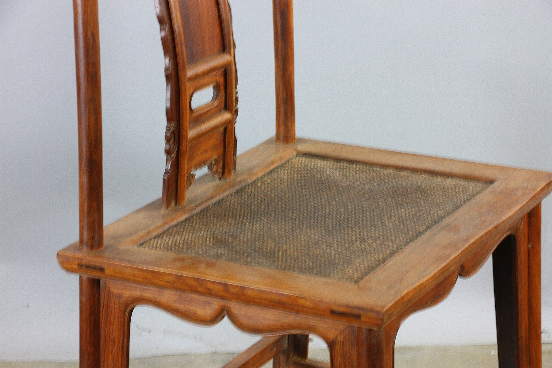 Chinese huali wood chair, 45" x 18" x 24". - Image 5 of 7