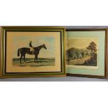 Two equestrian prints, 19" x 23" and 20" x 26".