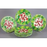 Italian majolica dishes, 10", 8 1/2".