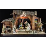 Vintage Antonio Borsato nativity set to include eleven (11) figurines and stable, each piece