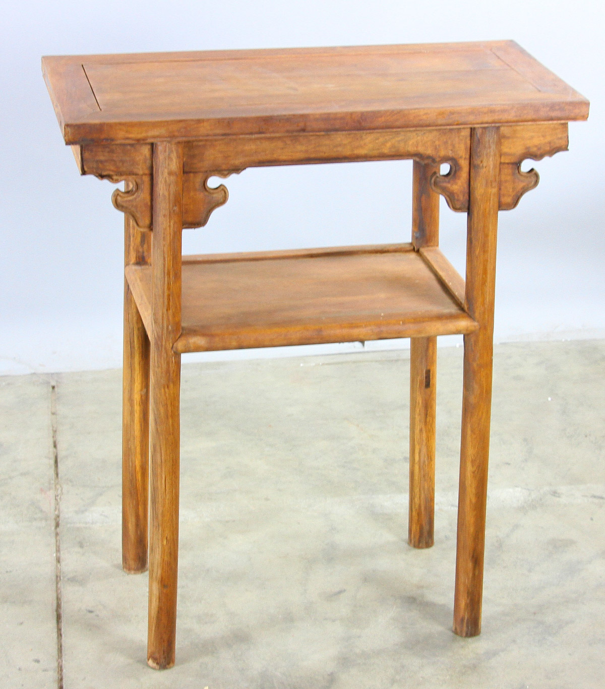 Small Chinese hardwood table, 31" x 13" x 16".