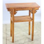 Small Chinese hardwood table, 31" x 13" x 16".