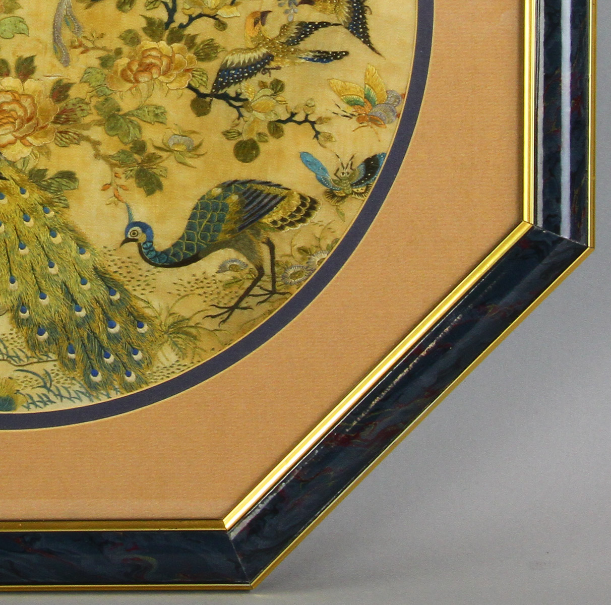 Chinese embroidered panel, 19th century, 20" W. - Image 4 of 5