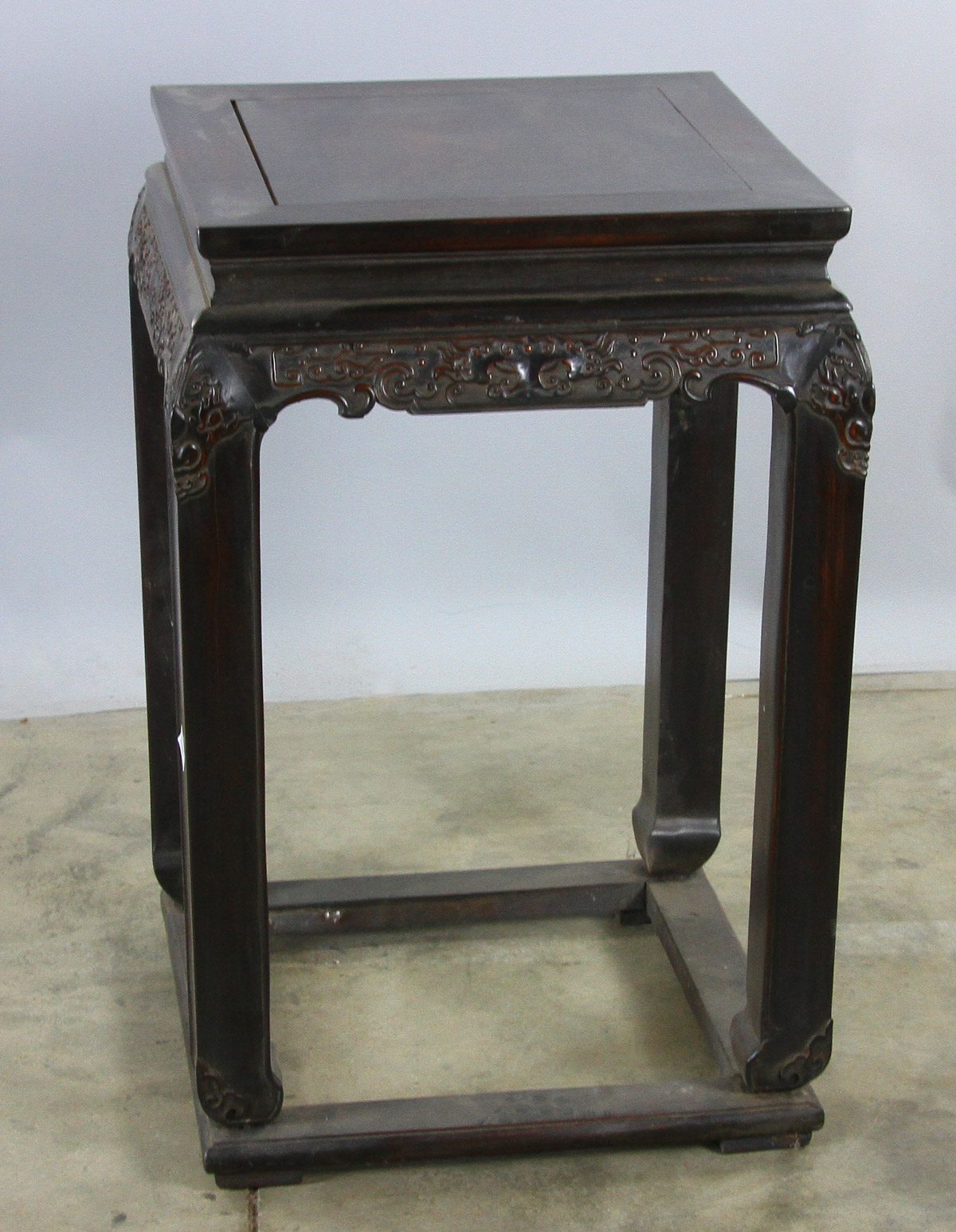 Large Chinese hardwood stand (probably zitan), 29" x 19" x 19". - Image 2 of 6