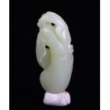 Chinese carved jade pendant, 3 1/4" W. PLEASE NOTE: payment for silver, gold, jewelry, and coins