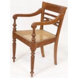 Anglo-Indian armchair, 33 1/2" H x 22" W x 19" D.