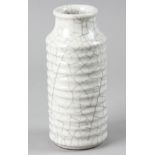 Chinese Ge-type porcelain vase with blue Qianlong mark on base, 7 1/2" H.